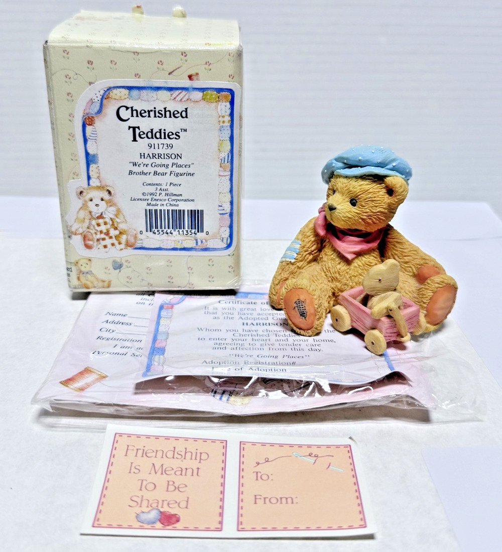 CHERISHED TEDDIES 911739 HARRISON -WE’RE GOING PLACES BROTHER BEAR (1992) VTG